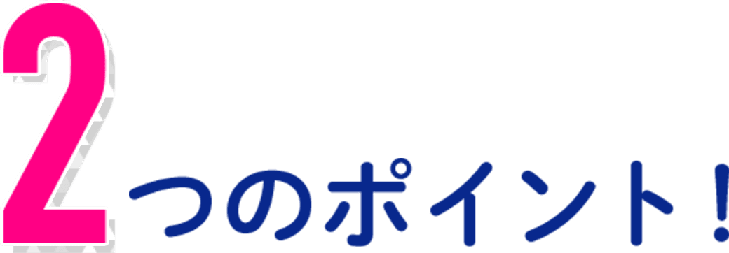 2つのポイント！